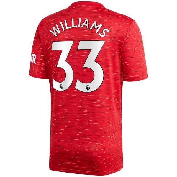 Trikot Manchester United NO.33 Williams Heim 2020-21 Rote Fussballtrikots Günstig